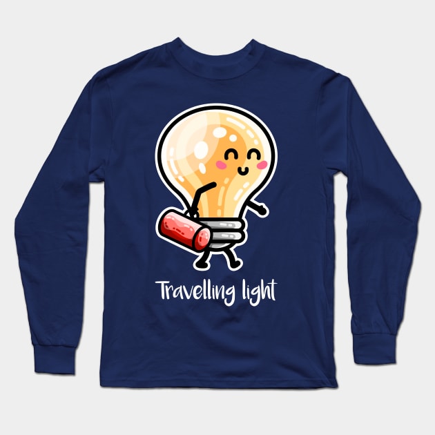 Kawaii Cute Travelling Light Pun Long Sleeve T-Shirt by freeves